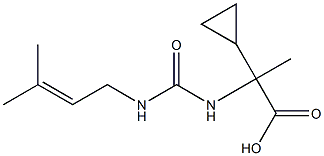 2-cyclopropyl-2-({[(3-methylbut-2-enyl)amino]carbonyl}amino)propanoic acid Structure