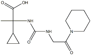 2-cyclopropyl-2-({[2-oxo-2-(piperidin-1-yl)ethyl]carbamoyl}amino)propanoic acid Structure