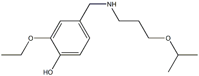 2-ethoxy-4-({[3-(propan-2-yloxy)propyl]amino}methyl)phenol,,结构式
