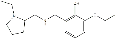 2-ethoxy-6-({[(1-ethylpyrrolidin-2-yl)methyl]amino}methyl)phenol Struktur