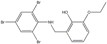 2-ethoxy-6-{[(2,4,6-tribromophenyl)amino]methyl}phenol Structure