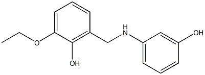 2-ethoxy-6-{[(3-hydroxyphenyl)amino]methyl}phenol Struktur