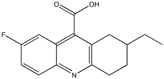 2-ethyl-7-fluoro-1,2,3,4-tetrahydroacridine-9-carboxylic acid Structure