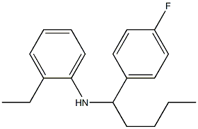 2-ethyl-N-[1-(4-fluorophenyl)pentyl]aniline Struktur