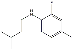 2-fluoro-4-methyl-N-(3-methylbutyl)aniline 化学構造式