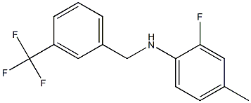 2-fluoro-4-methyl-N-{[3-(trifluoromethyl)phenyl]methyl}aniline Structure