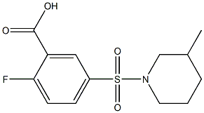 2-fluoro-5-[(3-methylpiperidine-1-)sulfonyl]benzoic acid|