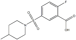 2-fluoro-5-[(4-methylpiperidine-1-)sulfonyl]benzoic acid|