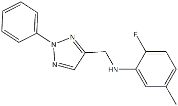 2-fluoro-5-methyl-N-[(2-phenyl-2H-1,2,3-triazol-4-yl)methyl]aniline,,结构式