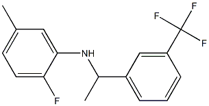 2-fluoro-5-methyl-N-{1-[3-(trifluoromethyl)phenyl]ethyl}aniline Structure