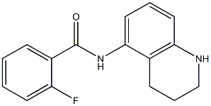 2-fluoro-N-(1,2,3,4-tetrahydroquinolin-5-yl)benzamide,,结构式