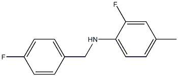 2-fluoro-N-[(4-fluorophenyl)methyl]-4-methylaniline Structure