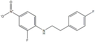 2-fluoro-N-[2-(4-fluorophenyl)ethyl]-4-nitroaniline,,结构式