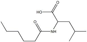 2-hexanamido-4-methylpentanoic acid Structure