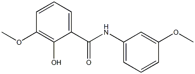 2-hydroxy-3-methoxy-N-(3-methoxyphenyl)benzamide,,结构式