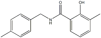 2-hydroxy-3-methyl-N-[(4-methylphenyl)methyl]benzamide 化学構造式