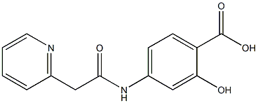 2-hydroxy-4-[2-(pyridin-2-yl)acetamido]benzoic acid Structure