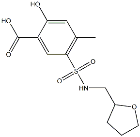 2-hydroxy-4-methyl-5-[(oxolan-2-ylmethyl)sulfamoyl]benzoic acid Structure