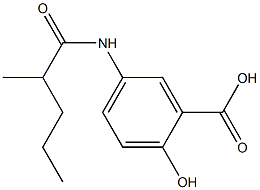 2-hydroxy-5-(2-methylpentanamido)benzoic acid Structure