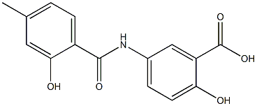 2-hydroxy-5-[(2-hydroxy-4-methylbenzene)amido]benzoic acid 结构式