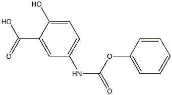 2-hydroxy-5-[(phenoxycarbonyl)amino]benzoic acid Structure