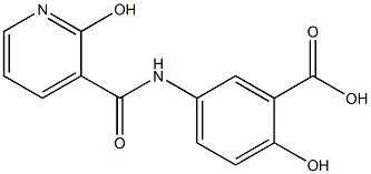 2-hydroxy-5-{[(2-hydroxypyridin-3-yl)carbonyl]amino}benzoic acid Structure