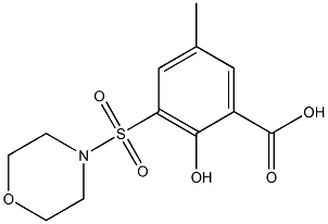 2-hydroxy-5-methyl-3-(morpholin-4-ylsulfonyl)benzoic acid Structure