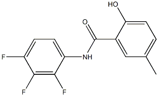 2-hydroxy-5-methyl-N-(2,3,4-trifluorophenyl)benzamide Struktur