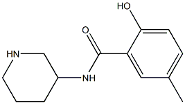 2-hydroxy-5-methyl-N-(piperidin-3-yl)benzamide Struktur
