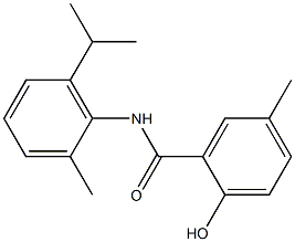 2-hydroxy-5-methyl-N-[2-methyl-6-(propan-2-yl)phenyl]benzamide Struktur