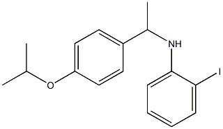 2-iodo-N-{1-[4-(propan-2-yloxy)phenyl]ethyl}aniline,,结构式