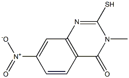 2-mercapto-3-methyl-7-nitroquinazolin-4(3H)-one Struktur