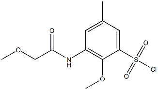 2-methoxy-3-(2-methoxyacetamido)-5-methylbenzene-1-sulfonyl chloride Struktur