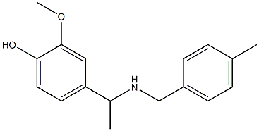 2-methoxy-4-(1-{[(4-methylphenyl)methyl]amino}ethyl)phenol Structure