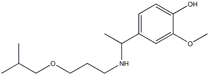 2-methoxy-4-(1-{[3-(2-methylpropoxy)propyl]amino}ethyl)phenol Struktur