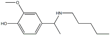 2-methoxy-4-[1-(pentylamino)ethyl]phenol 化学構造式