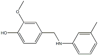 2-methoxy-4-{[(3-methylphenyl)amino]methyl}phenol,,结构式