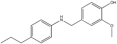 2-methoxy-4-{[(4-propylphenyl)amino]methyl}phenol 化学構造式