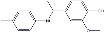 2-methoxy-4-{1-[(4-methylphenyl)amino]ethyl}phenol Structure