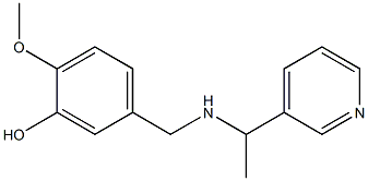 2-methoxy-5-({[1-(pyridin-3-yl)ethyl]amino}methyl)phenol,,结构式