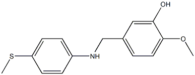 2-methoxy-5-({[4-(methylsulfanyl)phenyl]amino}methyl)phenol,,结构式