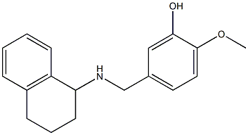 2-methoxy-5-[(1,2,3,4-tetrahydronaphthalen-1-ylamino)methyl]phenol 化学構造式