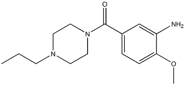 2-methoxy-5-[(4-propylpiperazin-1-yl)carbonyl]aniline,,结构式