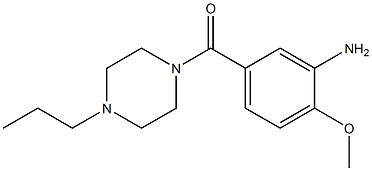 2-methoxy-5-[(4-propylpiperazin-1-yl)carbonyl]aniline 结构式