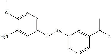 2-methoxy-5-[3-(propan-2-yl)phenoxymethyl]aniline,,结构式
