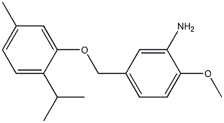 2-methoxy-5-[5-methyl-2-(propan-2-yl)phenoxymethyl]aniline Structure