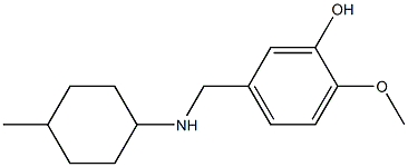 2-methoxy-5-{[(4-methylcyclohexyl)amino]methyl}phenol,,结构式