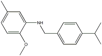 2-methoxy-5-methyl-N-{[4-(propan-2-yl)phenyl]methyl}aniline Struktur