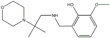 2-methoxy-6-({[2-methyl-2-(morpholin-4-yl)propyl]amino}methyl)phenol,,结构式