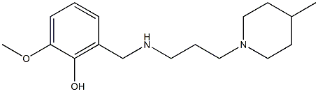 2-methoxy-6-({[3-(4-methylpiperidin-1-yl)propyl]amino}methyl)phenol 结构式